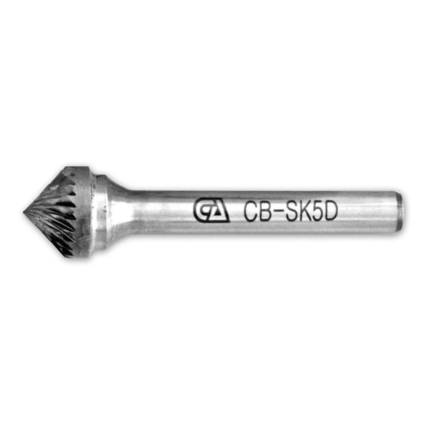 Continental Abrasives SK-5 Double Cut 90 Degree Cone Tungsten Carbide Burr CB-SK5D